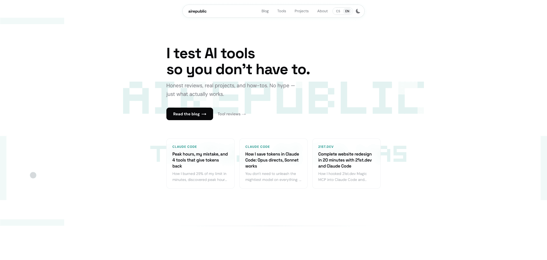 Complete website redesign in 20 minutes with 21st.dev and Claude Code