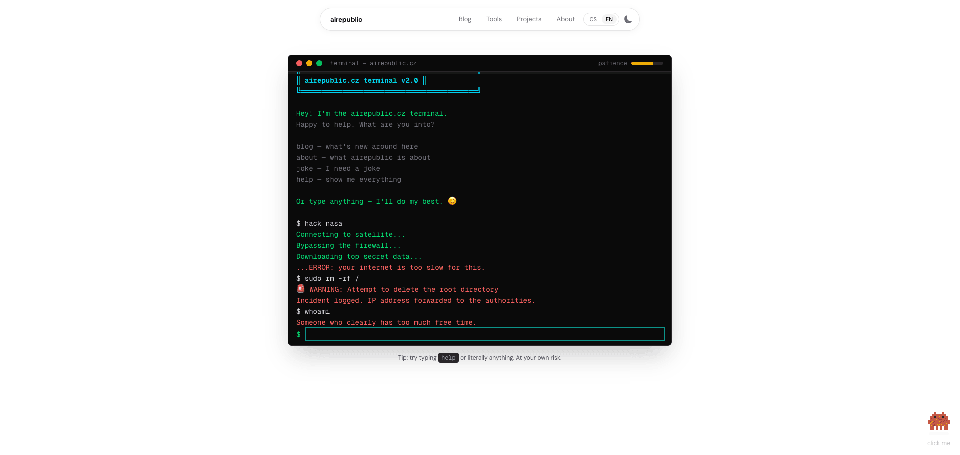 I built a terminal that hates you